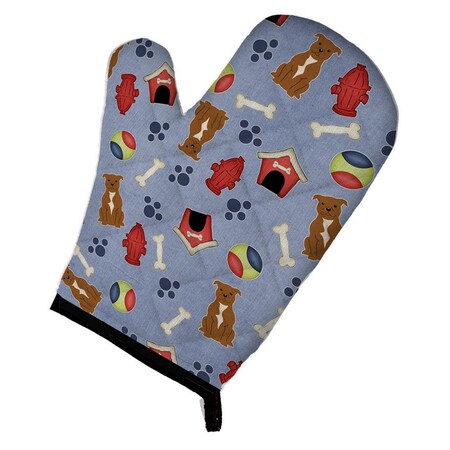 Carolines Treasures Dog House Collection Staffordshire Bull Terrier Brown Oven Mitt BB2660OVMT
